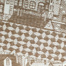Купить Покрывало пикейное Город  коричневое (212 x 145 см) 