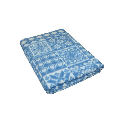 Купить Одеяло байковое взрослое Уют синее (212 x 150 см) 
