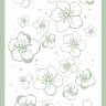 Купить Одеяло байковое взрослое Цветы сакуры фисташковое (212 x 150 см) 