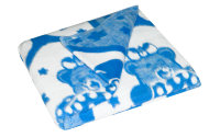 Одеяло байковое детское Мишкин сон синее (118 x 100 см)