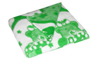 Одеяло байковое детское Мишкин сон зеленое (118 x 100 см)