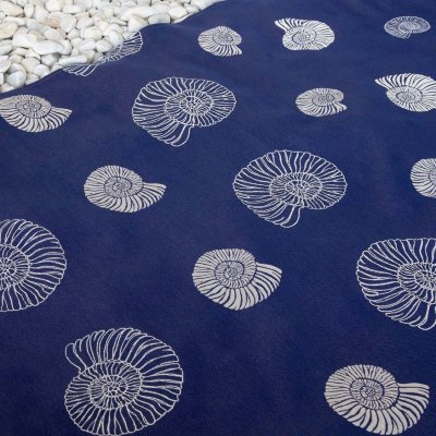Купить Покрывало Ракушки синее из гобелена с подшивкой (160 x 220 см) 
