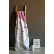 Одеяло байковое взрослое Ермолино серое+валерьяна (212 x 150 см)