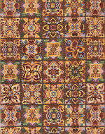 Ткань жаккардовая  Цветочная мозаика