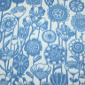 Купить Одеяло байковое взрослое Цветы синее (212 x 150 см) 