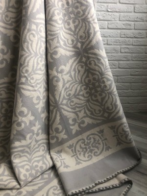 Купить Одеяло байковое взрослое Орнамент серое (170x 205 см) 