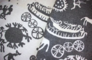 Одеяло байковое взрослое Первобытное серое (212 x 150 см)