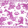 Купить Одеяло байковое детское Дельфины фиолетовое (118 x 100 см) 