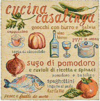 Купить Салфетка из гобелена Итальянская кухня (32 x 32 см) 