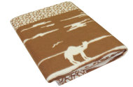 Одеяло байковое взрослое Сафари коричневое (212 x 150 см)