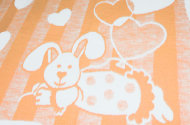 Одеяло байковое детское Зайкин сон персиковое (140 x 100 см)