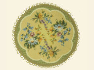 Салфетка декоративная Цветочное кружево малая   (32 x 32 см)