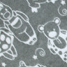 Купить Одеяло байковое детское Мультяшки серое (100 x 140 см) 