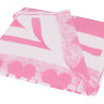 Купить Одеяло байковое детское Сердечки розовое (118 x 100 см) 