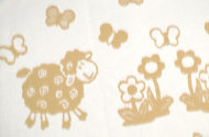 Одеяло байковое детское Овечки бежевое (118 x 100 см)