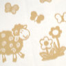 Купить Одеяло байковое детское Овечки бежевое (118 x 100 см) 