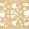 Купить Одеяло байковое детское Овечки бежевое (118 x 100 см) 