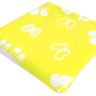 Купить Одеяло байковое детское Овечки желтое (118 x 100 см) 