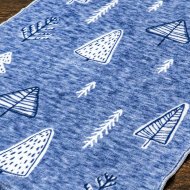 Одеяло байковое детское Лес сумеречно синее (140 x 100 см)