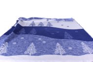 Одеяло байковое взрослое Лес сумеречно синее (212 x 150 см)