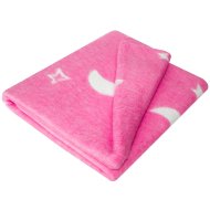 Одеяло байковое детское Ночка розовое (100 x 140 см)