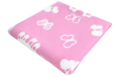 Купить Одеяло байковое детское Овечки розовое (100 x 140 см) 