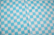 Одеяло байковое детское Клетка простая бирюзовое (112 x 90 см)