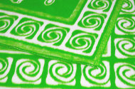 Одеяло байковое детское Зверята зеленое (118 x 100 см)