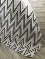 Скидка! Одеяло байковое взрослое Зигзаги серое (212 x 150 см)