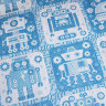 Купить Покрывало пикейное детское Роботы синее (145 x 120 см) 